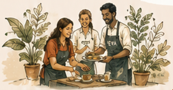 Volunteers serving community